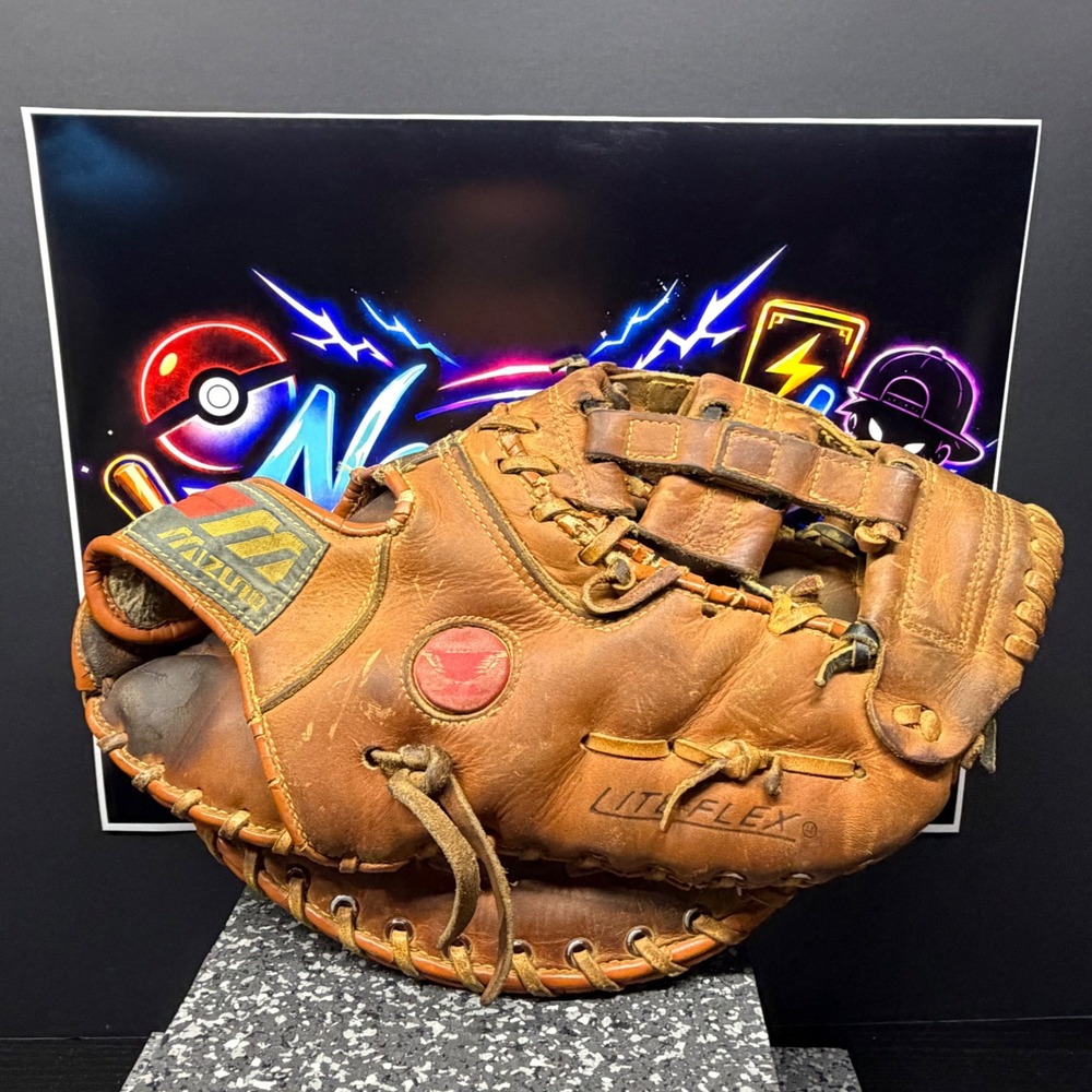 Mizuno Lite Flex MT3045 Bob Boone Catcher Mitt Brown Leather Baseball Glove RHT